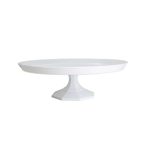 Smarty Had A Party 11.6" White Medium Round Plastic Cake Stands (12 Cake Stands), 12PK CS115W-CASE - main
